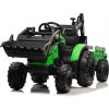 Beneo Elektrický traktor TOP-WORKER 12V s naberačkami a prívesom, zelený TRAKTOR_TOP_WORKER_GREEN