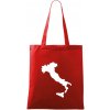 Taliansko obrys - Taška bavlnená - 42 x 38 cm ( Červená ) Taliansko obrys - Taška bavlnená - 42 x 38 cm ( Červená )