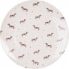 Clayre & Eef Porcelánový jedálenský tanier s jazvečíkmi Dachshund Love 26cm