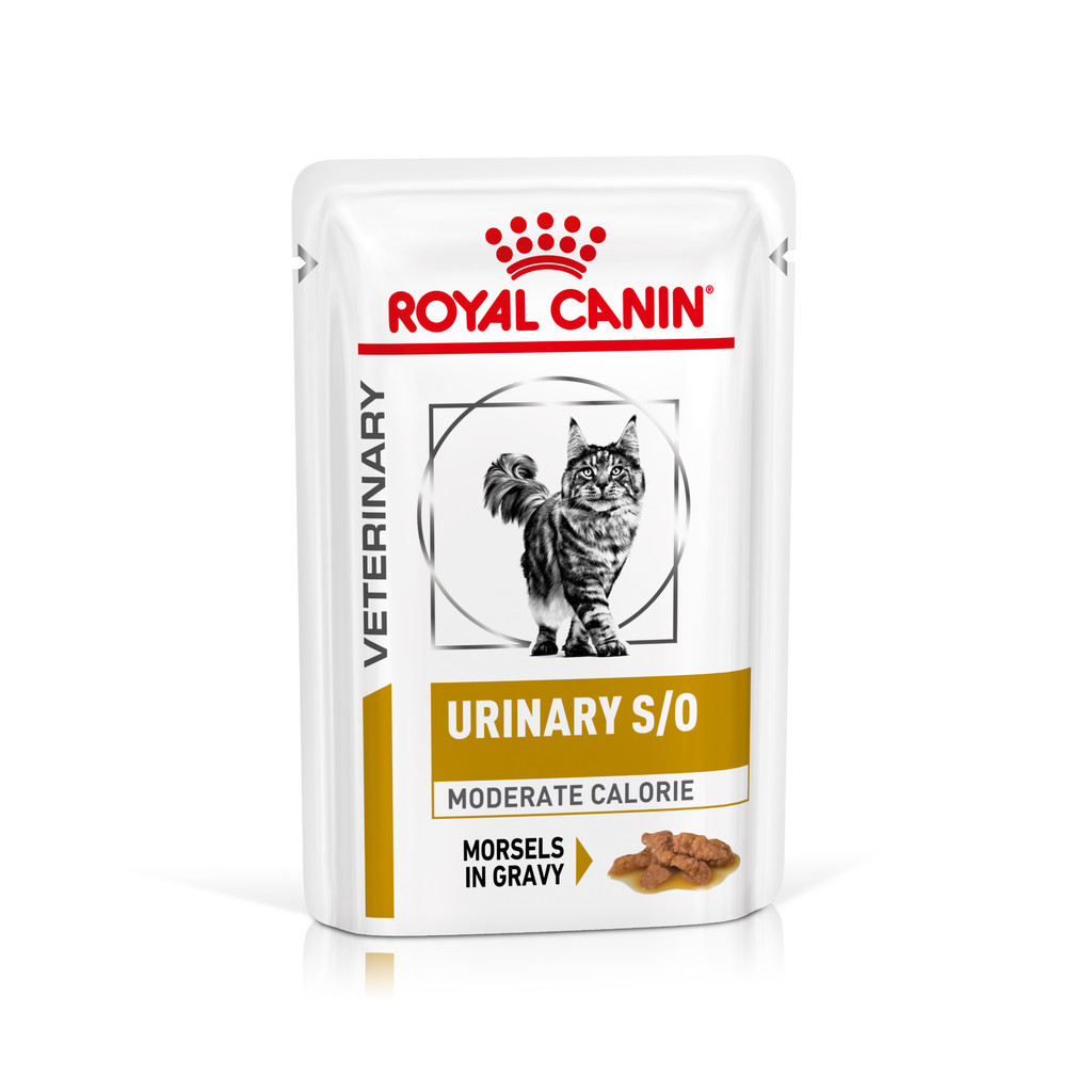Royal Canin Veterinary Health Nutrition Cat Urinary Moderate Calorie Pouch 12 x 100 g