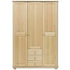 Trojdverová šatníková skriňa DREWMAX SF101 z masívneho dreva Barevné provedení: Olše Trojdverová šatníková skriňa DREWMAX SF101 z masívneho dreva Barevné provedení: Olše