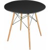 Muff Jedálenský stôl v škandinávskom štýle okrúhly - čierny Muff Jedálenský stôl v škandinávskom štýle okrúhly - čierny