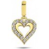 Lillian Vassago Zlatý prívesok srdce so zirkónmi LLV98-GP056Y Lillian Vassago Zlatý prívesok srdce so zirkónmi LLV98-GP056Y