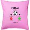 Futbal volá - Vankúš 50x50 - 50x50 - Vrátane výplne ( Ružová ) Futbal volá - Vankúš 50x50 - 50x50 - Vrátane výplne ( Ružová )