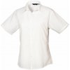PREMIER PR 302 / Dámska popelínová košeľa s krátkym rukávom - white XL PREMIER PR 302 / Dámska popelínová košeľa s krátkym rukávom - white XL