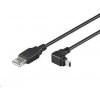 Kábel USB PREMIUMCORD 2.0 Konektor A-Mini B (5pin), uhlový 1,8 m