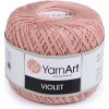 Bavlnená priadza háčkovacia Violet 50 g pudrová 1ks Bavlnená priadza háčkovacia Violet 50 g pudrová 1ks
