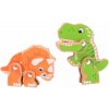 Figurky Jouéco Sada dřevěných dinosaurů 2ks 12m+ Figurky Jouéco Sada dřevěných dinosaurů 2ks 12m+