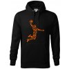 Hráč basketbalu ikony - Mikina pánska Cape s kapucňou - 4XL ( Čierna ) Hráč basketbalu ikony - Mikina pánska Cape s kapucňou - 4XL ( Čierna )