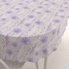 Biante Dekoračný oválny obrus PML-069 Fialové kvety na bielom 140x200 cm Biante Dekoračný oválny obrus PML-069 Fialové kvety na bielom 140x200 cm