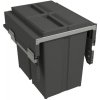 Gollinucci Výsuvný odpadkový kôš 450mm - 2x29L s úchytmi dvierok / Antracit Gollinucci Výsuvný odpadkový kôš 450mm - 2x29L s úchytmi dvierok / Antracit