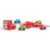 Bigjigs Toys Drevený kamión s autami Bigjigs Toys Drevený kamión s autami
