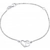 SILVEGO strieborný náramok dvojité srdce s predĺžením ZTJ3J72001