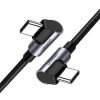 Ugreen US323 USB-C to USB-C Angled, PD, 3A 60W, 2m, černý