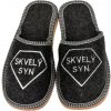 Pánske tmavo-sivé papuče SKVELÝ SYN