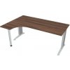 Hobis Pracovný stôl Flex, ergo, pravý, 180x75,5x120 (40x80) cm, orech/kov Hobis Pracovný stôl Flex, ergo, pravý, 180x75,5x120 (40x80) cm, orech/kov