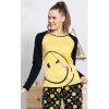 Emoticon - dámske pyžamo so smajlíkom dlhé L Žltá / čierna Dlhé Emoticon - dámske pyžamo so smajlíkom dlhé L Žltá / čierna Dlhé