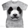Tričko dámske The Mountain Big Face Panda - sivé, L Tričko dámske The Mountain Big Face Panda - sivé, L