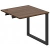 Hobis Pracovný stôl UNI O, k pozdĺ. reťazeniu, 80x75,5x80 cm, orech/čierna Hobis Pracovný stôl UNI O, k pozdĺ. reťazeniu, 80x75,5x80 cm, orech/čierna