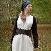 Outfit4Events Šněrovací kožený korzetový pás hnědý