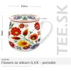 HRNČEK Flowers – so sitkom 0,43l – porcelán – darčeková krabička HRNČEK Flowers – so sitkom 0,43l – porcelán – darčeková krabička