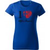 T-ričko I Love Alfa Romeo dámske tričko Farba trička: Kráľovská Modrá, Farba potlače: Čierna, Veľkosť: XL T-ričko I Love Alfa Romeo dámske tričko Farba trička: Kráľovská Modrá, Farba potlače: Čierna, Veľkosť: XL