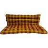 LKV Lomnice Polstr a opěrka na zahradní houpačku - 120 cm - žlutooranžová kostka LKV Lomnice Polstr a opěrka na zahradní houpačku - 120 cm - žlutooranžová kostka