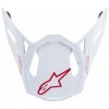 ALPINESTARS šilt pre prilby SUPERTECH S-M10 DYNO, ALPINESTARS (bílá/červená lesklá, verzia ECE 22.05) ALPINESTARS šilt pre prilby SUPERTECH S-M10 DYNO, ALPINESTARS (bílá/červená lesklá, verzia ECE 22.05)