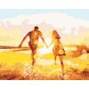 ZUTY Maľovanie podľa čísel PÁR UTEKAJÚCI PROTI SLNKU Rámovanie bez rámu a bez vypnutia plátna Rozmer 80 x 100 cm