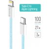 ColorWay Type-C - Apple Lightning (braided cotton) PD 27W, 1m, modrý (CW-CBPDCL061-BL) ColorWay Type-C - Apple Lightning (braided cotton) PD 27W, 1m, modrý (CW-CBPDCL061-BL)