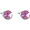 For You náušnice swarovski elements Rivoli fialové VIOLET napichovačky Nau-rivoli6-0377
