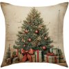 Vianočná obliečka na vankúš 45 × 45 cm, vianočný stromček Vianočná obliečka na vankúš 45 × 45 cm, vianočný stromček
