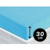Froté napínacie prestieradlo na vysoký matrac FR-017 Azúrovo modré 180 x 220 - výška 30 cm Froté napínacie prestieradlo na vysoký matrac FR-017 Azúrovo modré 180 x 220 - výška 30 cm