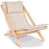 MarLiving Skladacie lehátko BREEZIO 01 z masívu/krémové MarLiving Skladacie lehátko BREEZIO 01 z masívu/krémové