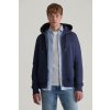 Gant EMBOSSED FULL ZIP HOODIE modrá