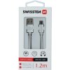 Swissten Datový Kabel Textile Usb / Micro Usb 1,2 M Stříbrný 71522203 Swissten Datový Kabel Textile Usb / Micro Usb 1,2 M Stříbrný 71522203