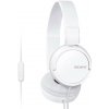SONY slúchadlá MDR-ZX110AP handsfree, biele SONY slúchadlá MDR-ZX110AP handsfree, biele