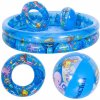 Nafukovací záhradný bazén + nafukovací kruh + lopta modrá Nafukovací záhradný bazén + nafukovací kruh + lopta modrá