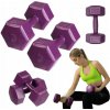 DrFit činky, jednoručky na cvičenie fitness, šesťhranné, sada 2x 3 kg, fialové DrFit činky, jednoručky na cvičenie fitness, šesťhranné, sada 2x 3 kg, fialové