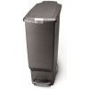 Simplehuman Pedálový kôš na odpadky 40 l, úzky, sivý plast