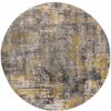 Flair Rugs koberce Kusový koberec Cocktail Wonderlust Grey/Ochre kruh - 160x160 (priemer) kruh cm Žltá