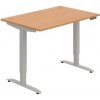 Hobis Pracovný stôl Motion, PO, 2S, 120x70,5-120,5x80 cm, buk/sivá Hobis Pracovný stôl Motion, PO, 2S, 120x70,5-120,5x80 cm, buk/sivá