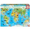 Educa Mapa sveta so zvieratkami 150 dielov Educa Mapa sveta so zvieratkami 150 dielov