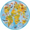 Kulaté puzzle Svět XXL 49 dílků Kulaté puzzle Svět XXL 49 dílků