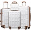 Kono K2292L Sada kufrov 4ks spinner 29/54/62/72cm Biela ABS Kono K2292L Sada kufrov 4ks spinner 29/54/62/72cm Biela ABS