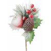 Vetvička MagicHome Vianoce, zasnežená, 17 cm Vetvička MagicHome Vianoce, zasnežená, 17 cm