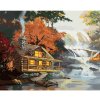 Diamondi Diamantové maľovanie - MÝVAL, CHATA A VODOPÁD (D. RUSTY RUST) Rámovanie: vypnuté plátno na rám, Rozmer: 40x50 cm Diamondi Diamantové maľovanie - MÝVAL, CHATA A VODOPÁD (D. RUSTY RUST) Rámovanie: vypnuté plátno na rám, Rozmer: 40x50 cm