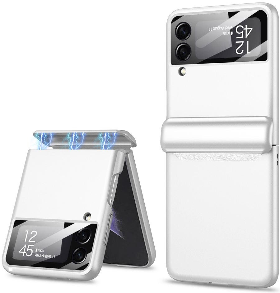 Púzdro GKK GKK MAGNETIC Plastové obal Samsung Galaxy Z Flip4 5G biely
