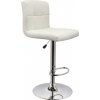 Barová stolička Mefisto, biela ekokoža Barová stolička Mefisto, biela ekokoža