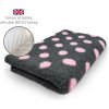 DRYBED Premium Vet Bed Bodky antracitový + ružový 150 x 100 cm DRYBED Premium Vet Bed Bodky antracitový + ružový 150 x 100 cm
